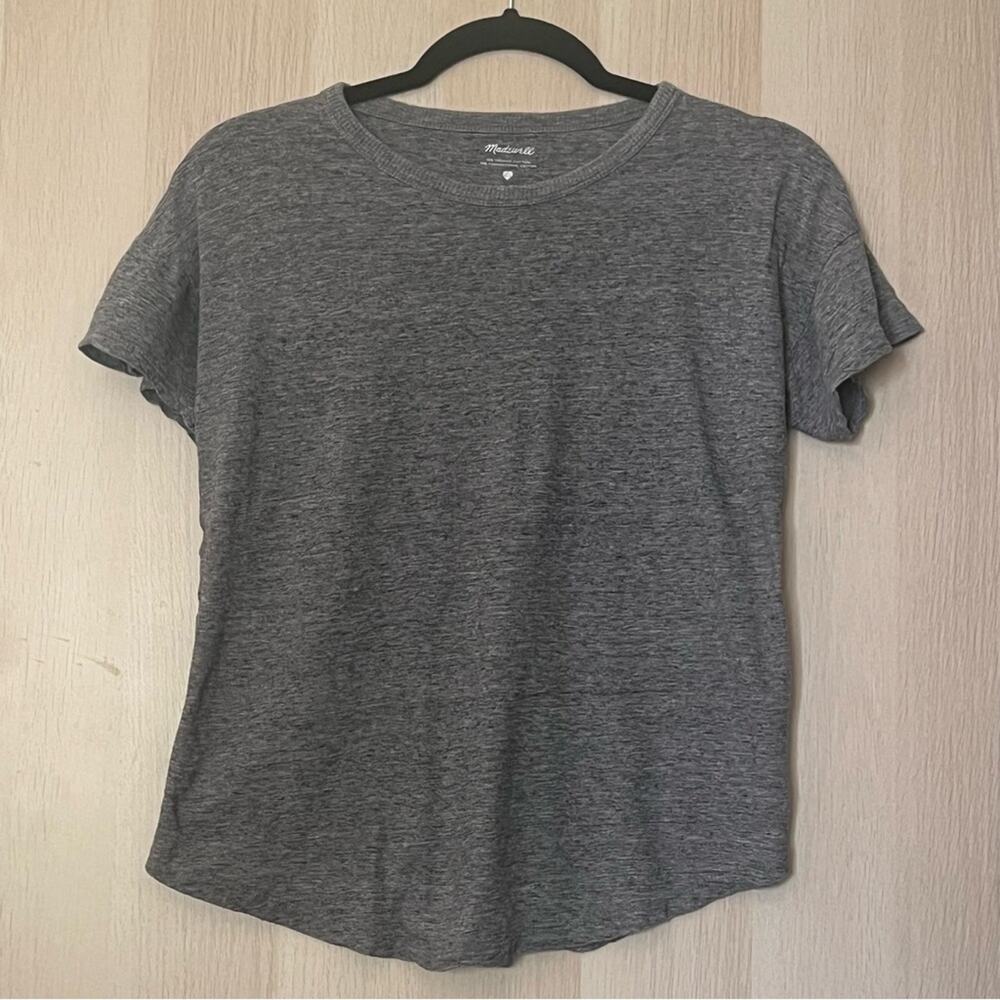 Madewell Heathered Gray 100% Cotton T-shirt